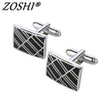 1pair Vintage Men's Stainless Steel Silver Square Wedding Gift Grid Laser Cuff Links Drop Shipping Wholesale Price