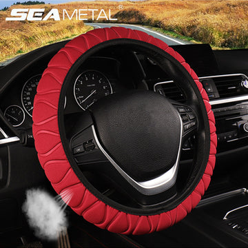 Braid On The Wheel Car Steering Wheel Cover (Red)