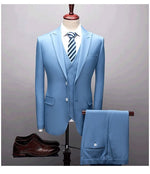 Terno De Casamento Mens 3 Piece Suit Regular Fit New Style Grey/Blue Formal Tuxedo Jacket Pant Vest Skinny Prom Suits