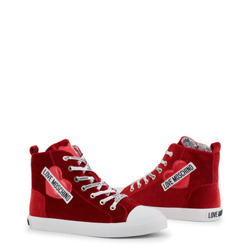 Love Moschino - Red Velvet Hightop Sneaker